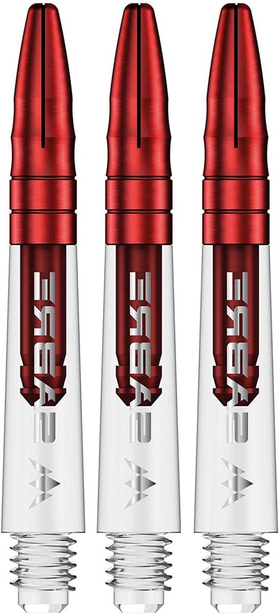 Dart Assen - Polycarbonaat Assen - Precisie Darts - Aluminium Grip Top - 36mm Steel - Helder Rode Top