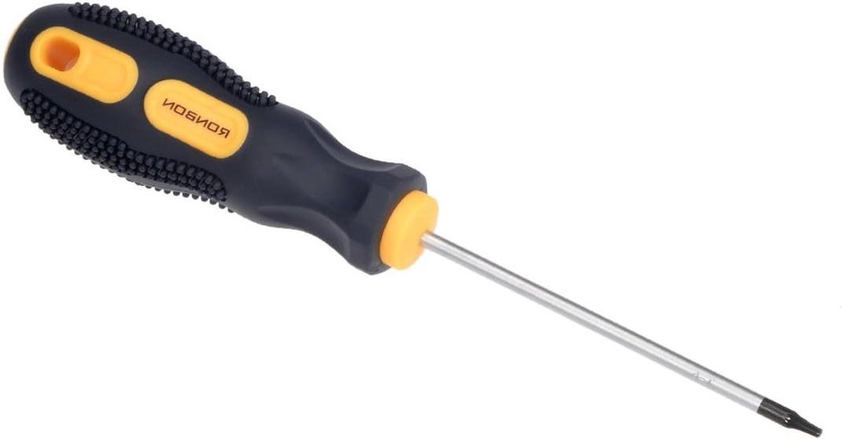 Torx Schroevendraaier - Veiligheidsbit - Precisie Werk - Magnetische Punt - 3 Inch - Zwart Geel