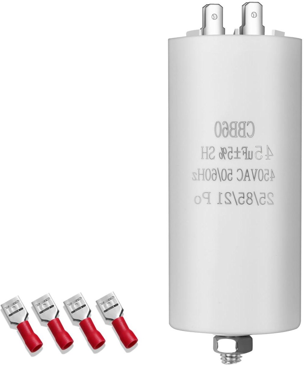 Condensator CBB60 - Startcondensator Motorcondensator - Motoren Starten - Zelfherstellend - 45UF 450V - Zwart