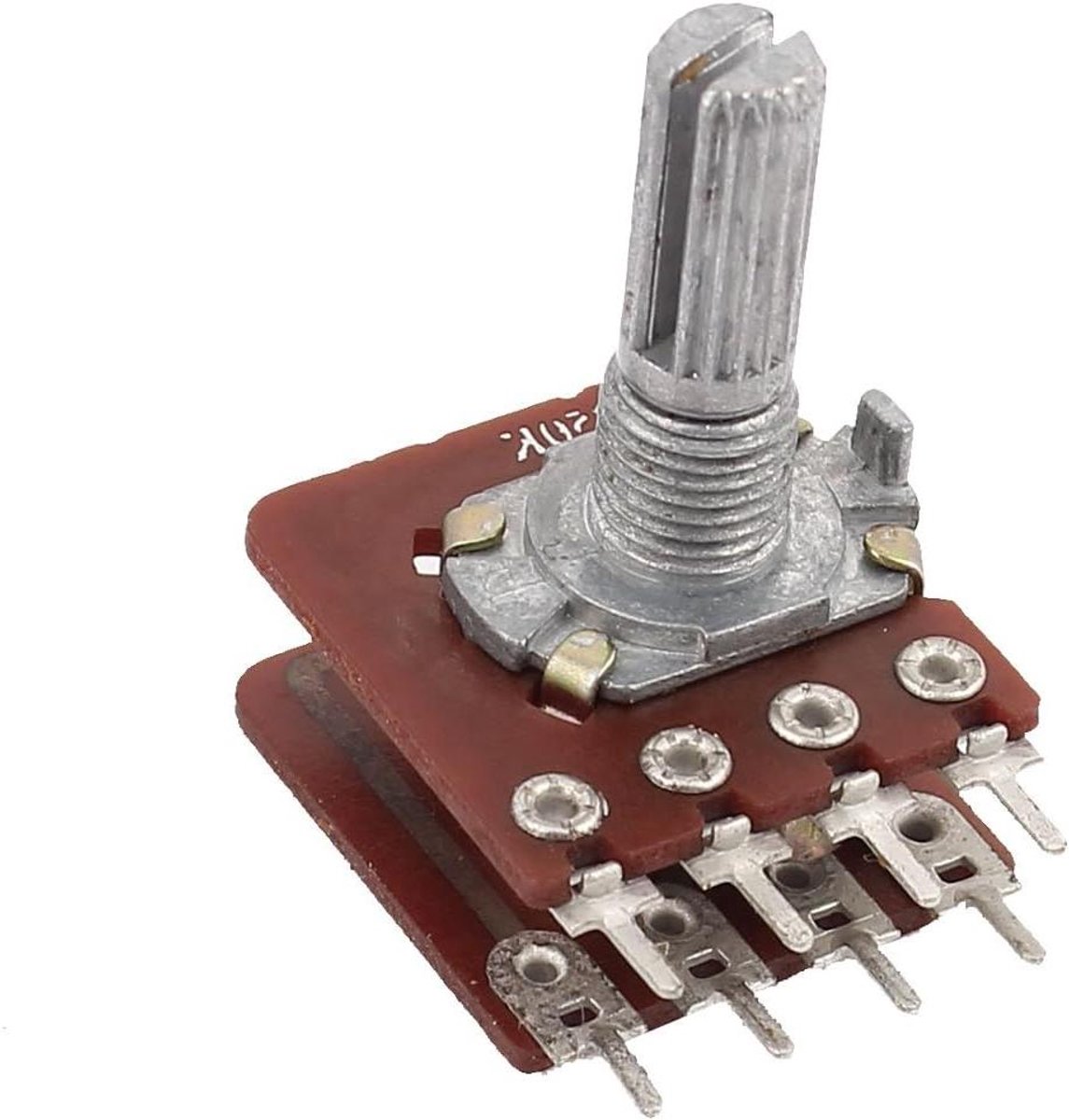 Audio Potentiometer - Variabele Weerstand - Geluidsregeling - Dubbele Lineaire Taper - 50K Ohm - Metaal