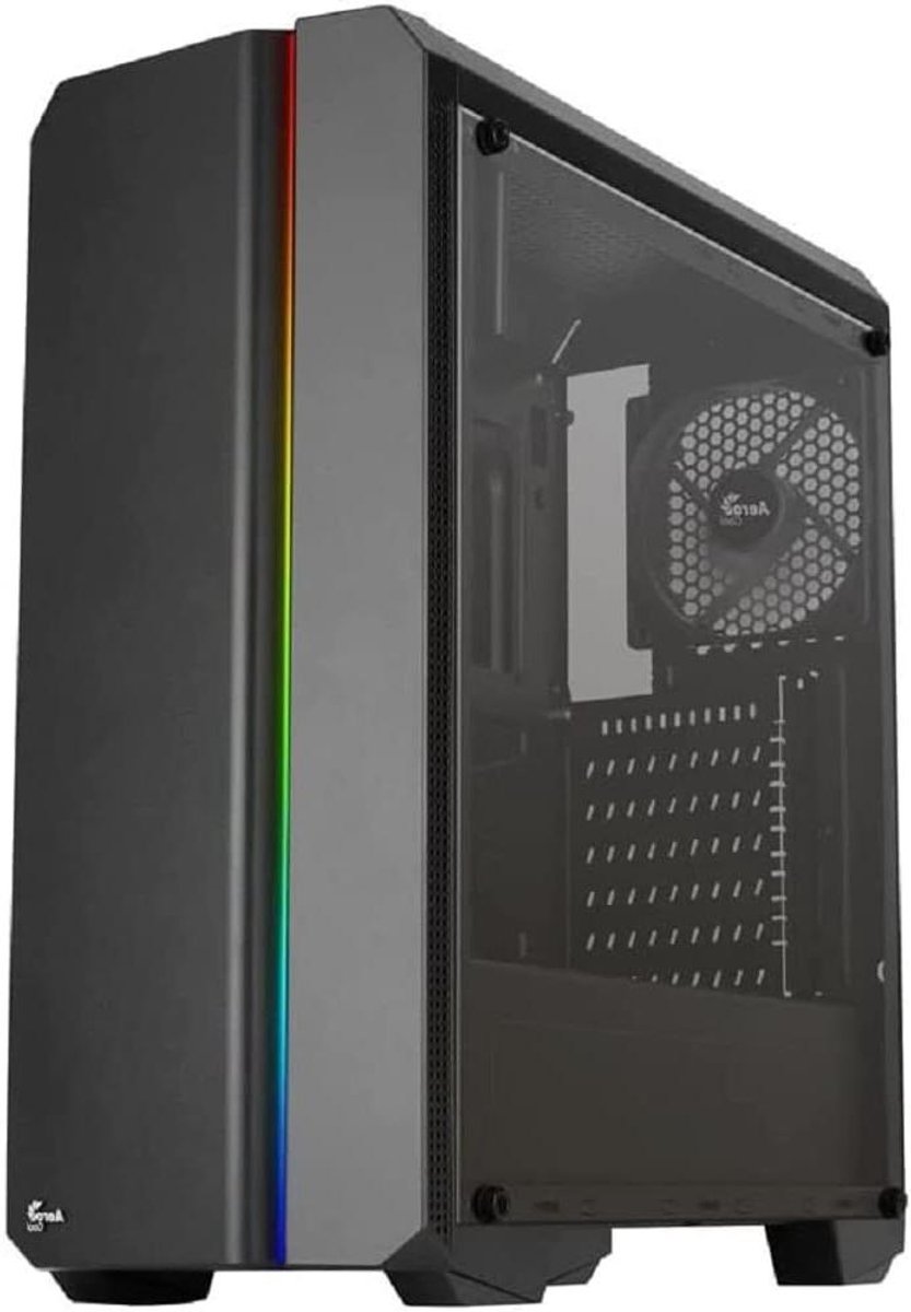 Computerbehuizing Midi - PC Kast - Componenten Beschermen - Acryglas Zijkant - 40 x 47 x 23 cm - Zwart