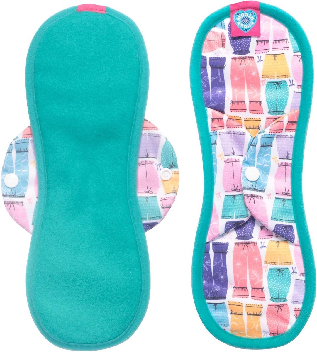 Enkele Pad Maxi - Herbruikbaar Maandverband - Intieme Hygiëne - Zacht Bamboe Materiaal - 28.5 cm Lengte - Amelia