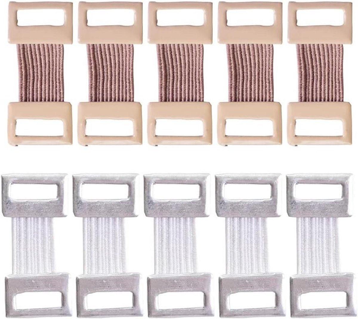 Bandage Clips - Verband Klemmen - Verband Fixeren - Roest- en waterbestendig - 10 Stuks - Wit/Koffie