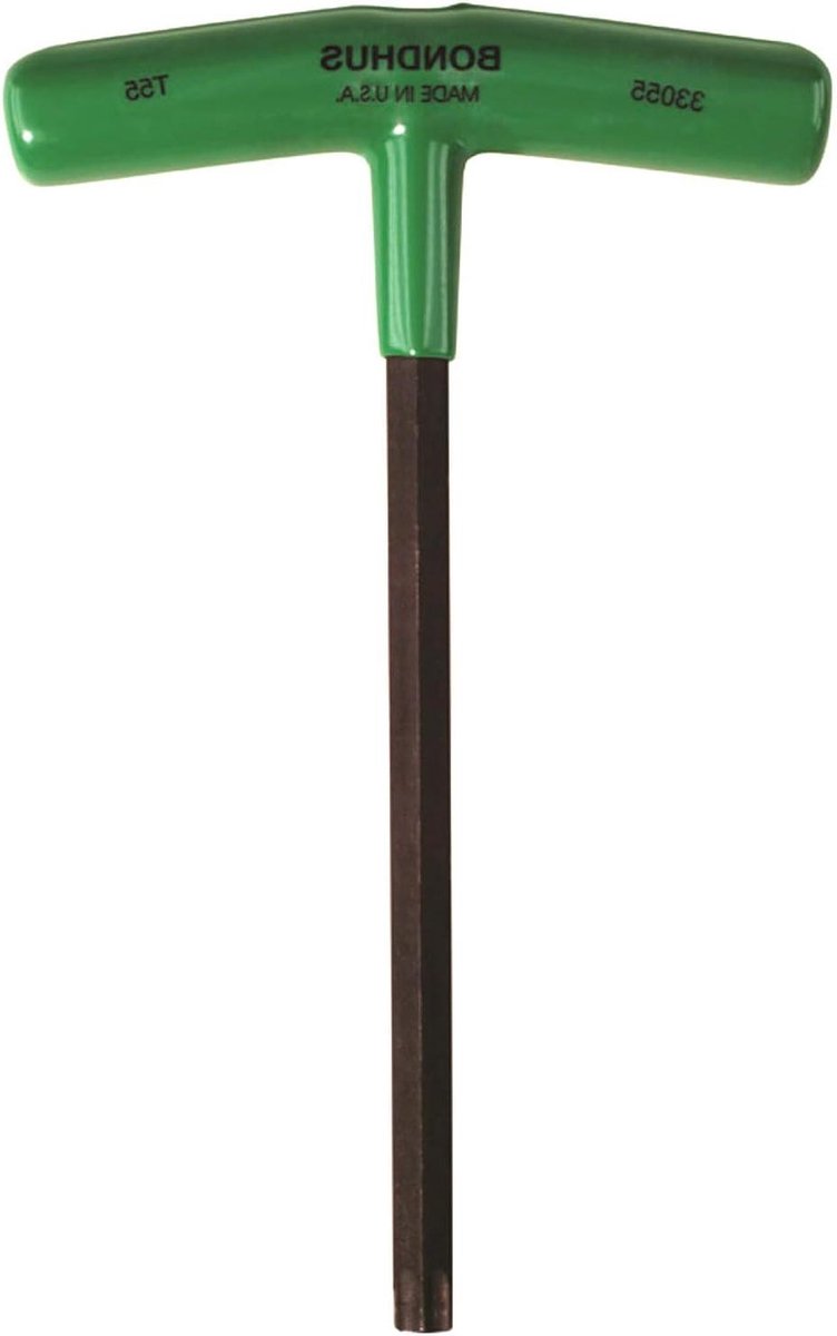 Torx T-handle - Ster Sleutel - Vastzetten Schroeven - Ergonomische Greep - T55 218mm - Groen