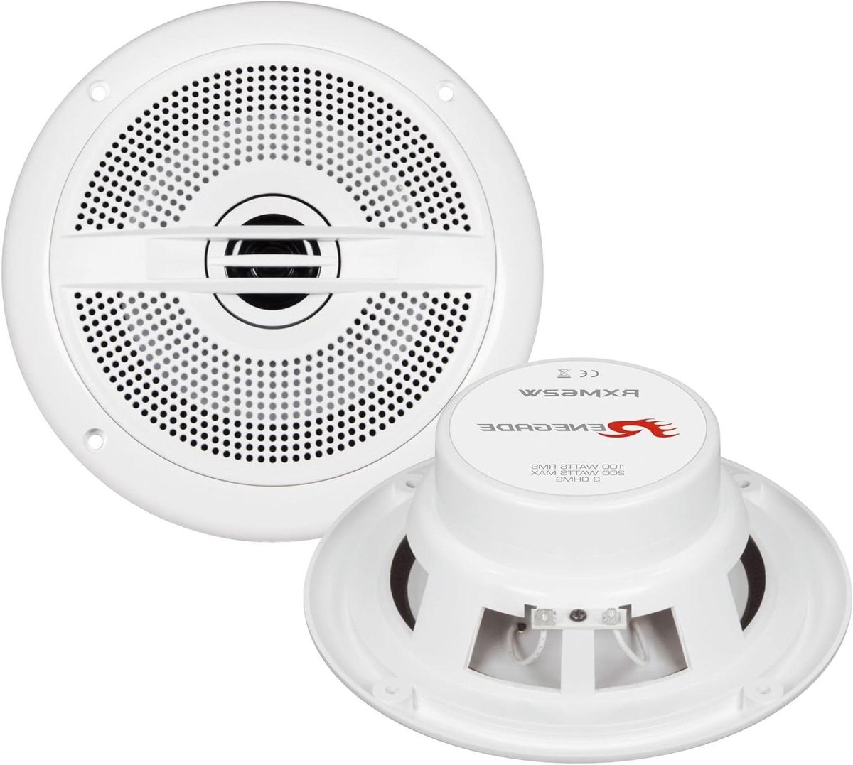 Marine Luidsprekers - Waterdichte Speakers - Buiten Audio - Zoutwaterbestendig - 200W - Wit