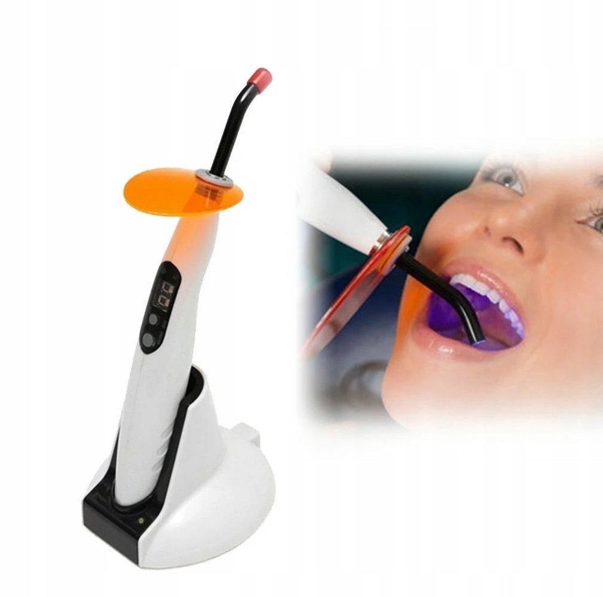 Cherrys Finds - Polymerisatielamp voor Tandtechniek - Professionele Curing Lamp - Apparaat voor Composiet Uitharding - Dentale Laboratorium Uitrusting - Tandheelkundige LED-uithardingslamp - Draadloze LED-polymerisatielamp - Draadloze Uithardingslamp