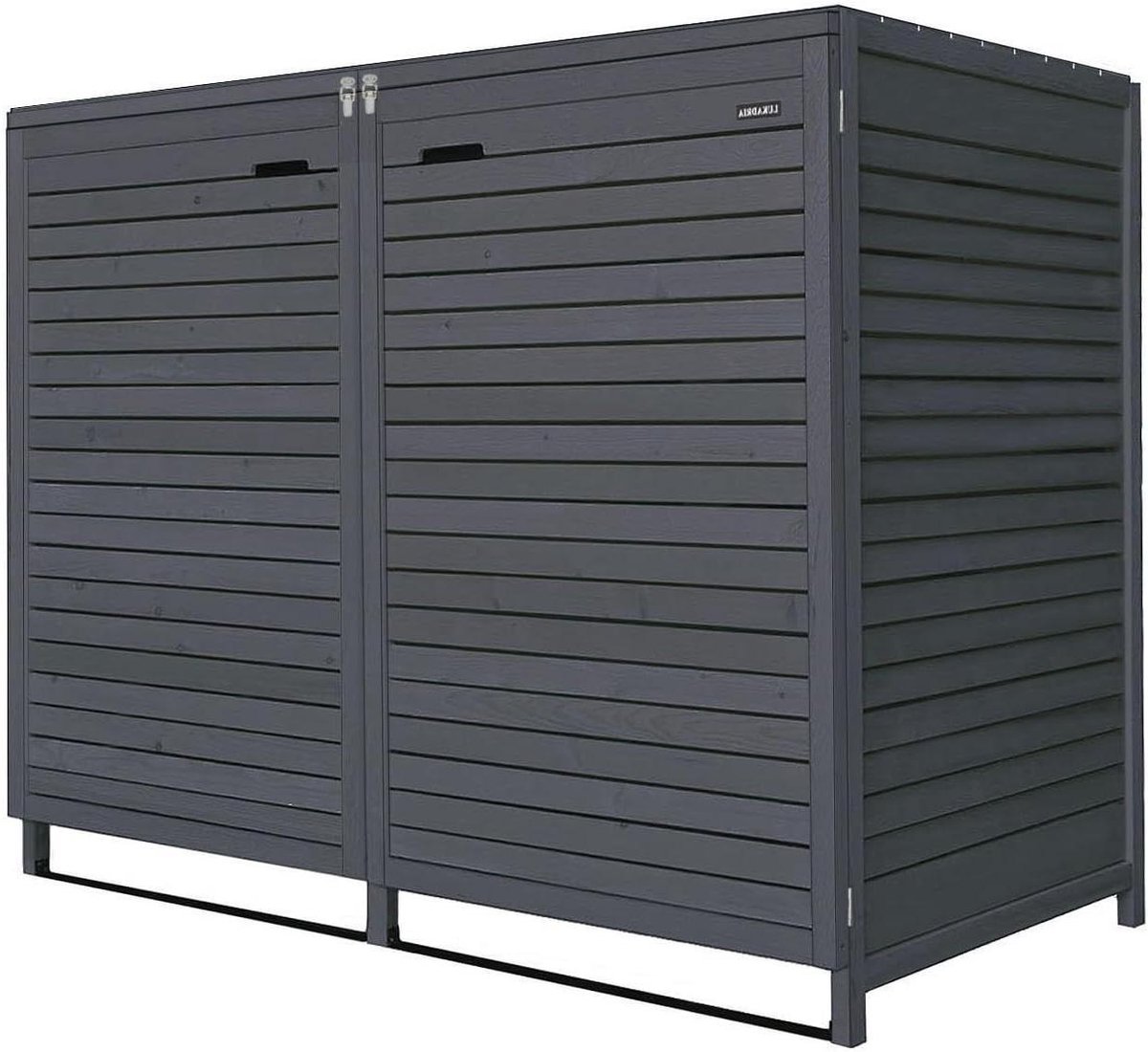 Afvalcontainerbox - Opbergbox containers - Afvalbakken Verbergen - Voorgeïmpregneerd hout - 120 liter per stuk - Antraciet