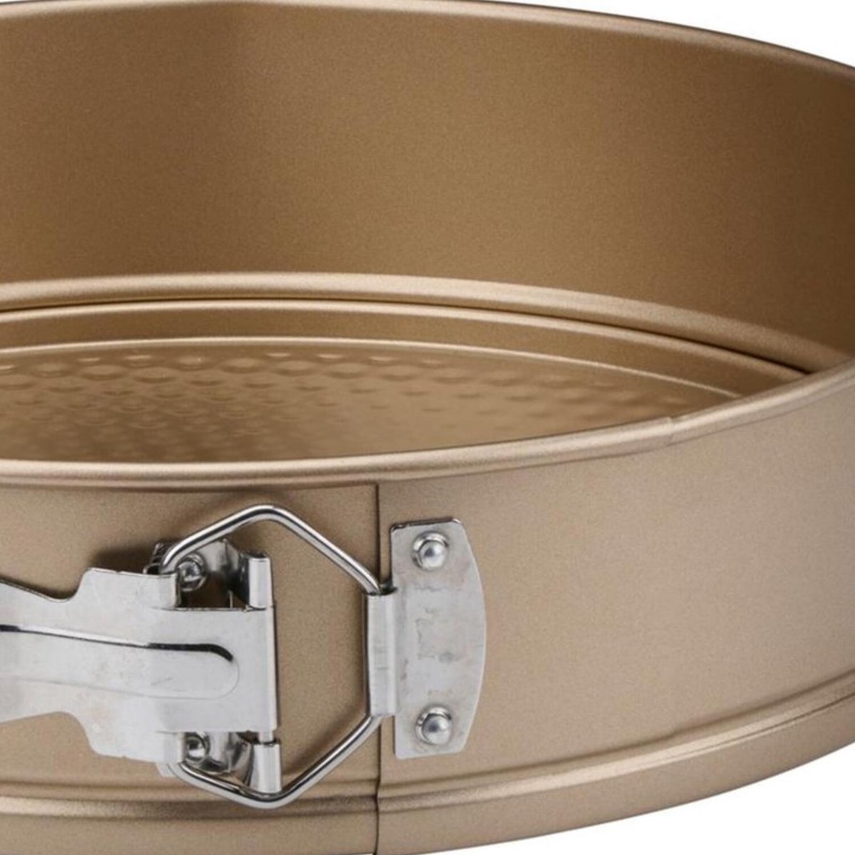 Alpina taarten bakvorm/springvorm - D28 x H7 cm - anti aanbak - goudkleurig - rond – foto 7