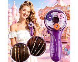 Machine à tresser les cheveux électrique automatique pour filles Kit complet de tressage DIY Outil de coiffure créatif portable Jouet de décoration capillaire Cadeau de jouet idéal pour les filles