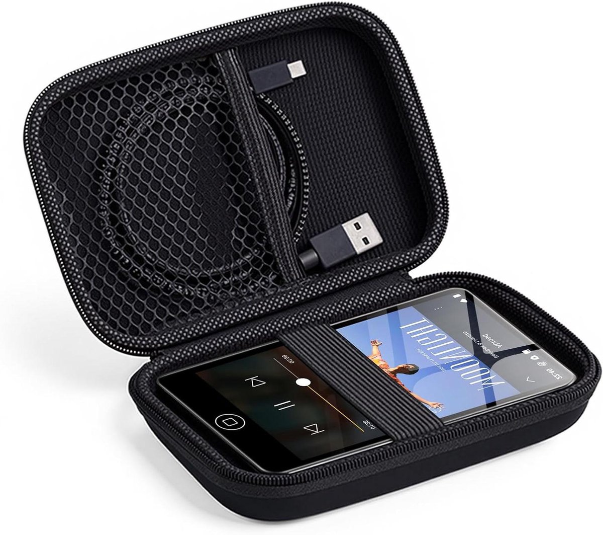 Beschermhoes MP3 speler - Harde draagtas - Apparaten opbergen - Met mesh vakken - 131 x 81 x 41 cm