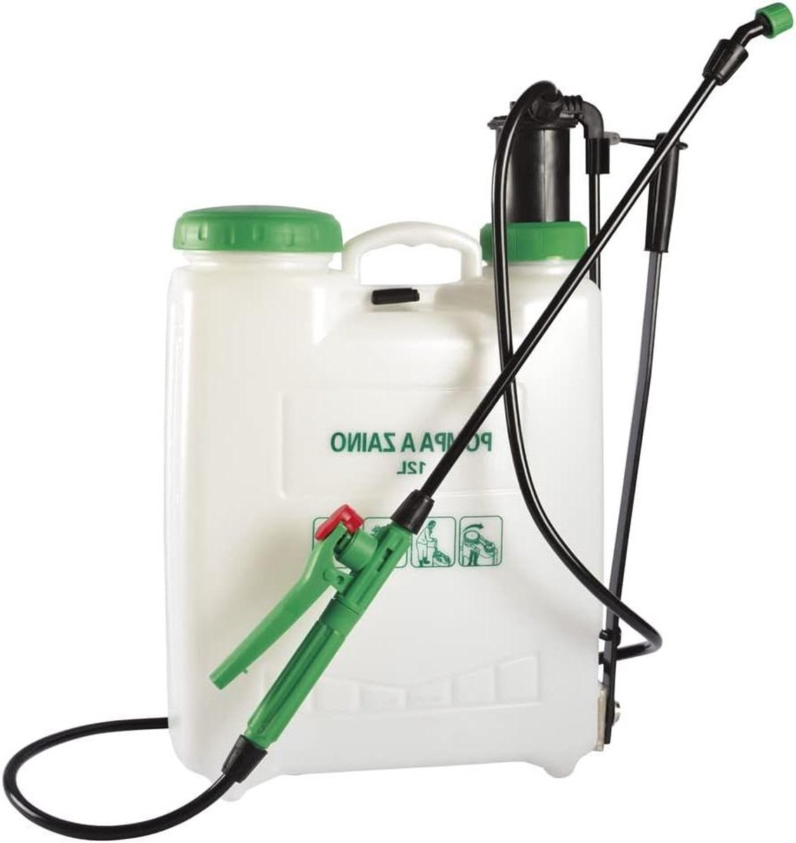 Drukspuit Tuin - Plantenvernevelaar - Planten Besproeien - Inclusief 4 sproeiers - 12 Liter - Groen