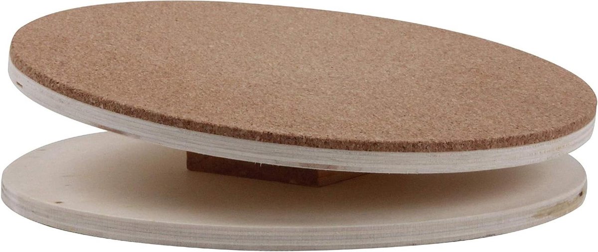 Loopwiel Knaagdier - Huisdier wiel - Bewegen en Spelen - Antislip kurkcoating - Ø 25 cm - Naturel