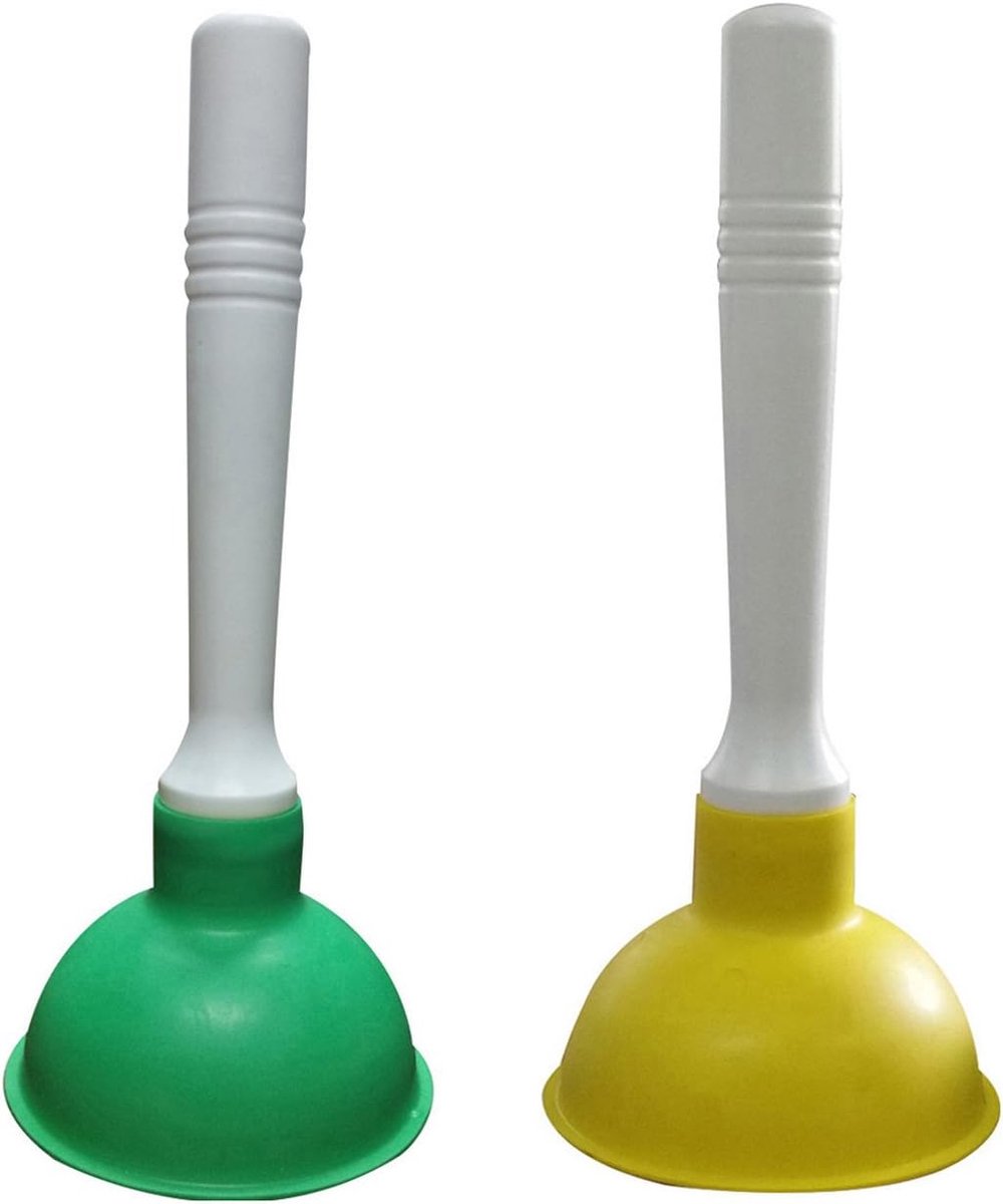 zuiger, afvoerzuiger, wc-stamper, buisreiniger, afvoerreiniger, uitloopreiniger, zuiger, stamper, graafmachine, reiniger voor badkamer, keuken, wastafel, douche, toilet, groen +