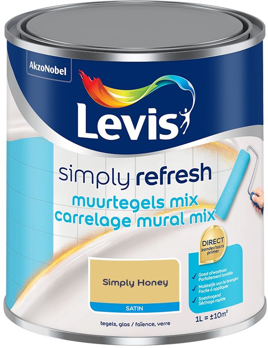 Levis - Simply Refresh Muurtegels Satin Mix - Simply Honey - Mengverf - 1 L