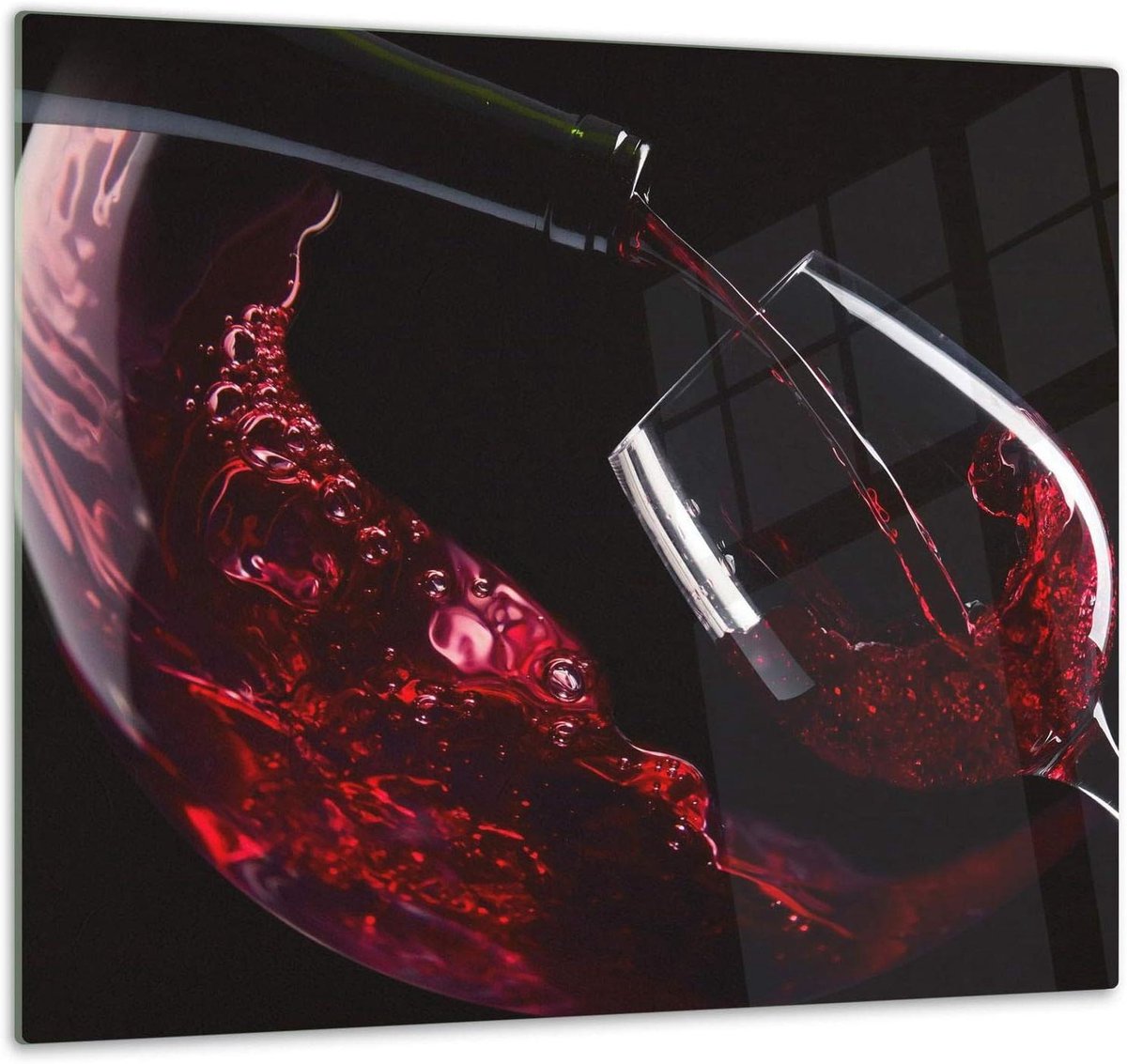 Glazen Keukenbord - Snijplank Werkbladbeschermer - Keukenwerkblad Beschermen - Gehard Glas Krasbestendig - 60 x 52 cm - Wijn 14