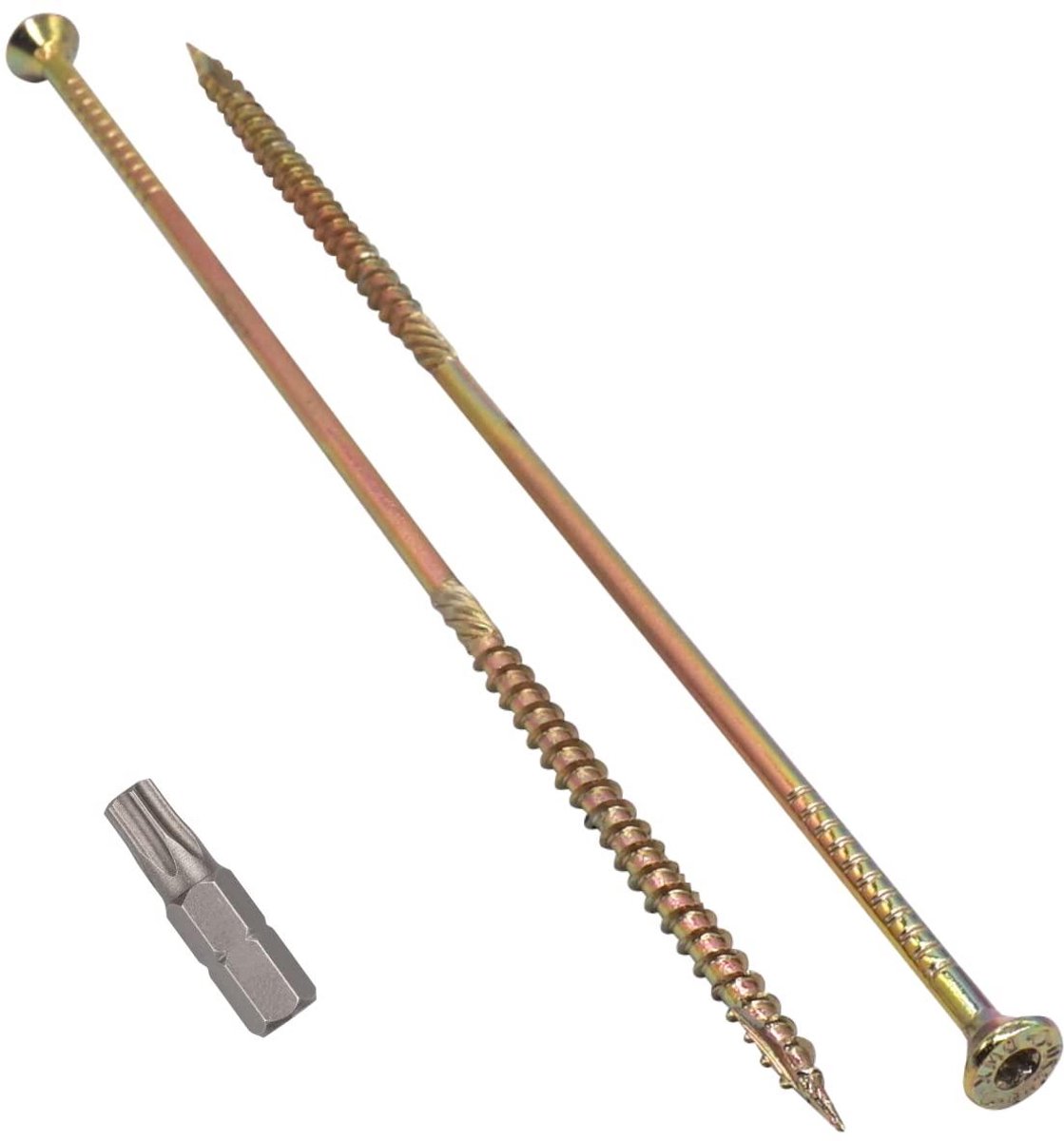 Houtschroeven - Spaanplaatschroeven verzinkt - Bouwen en klussen - Type 17 punt - 60 x 240 mm - Geel