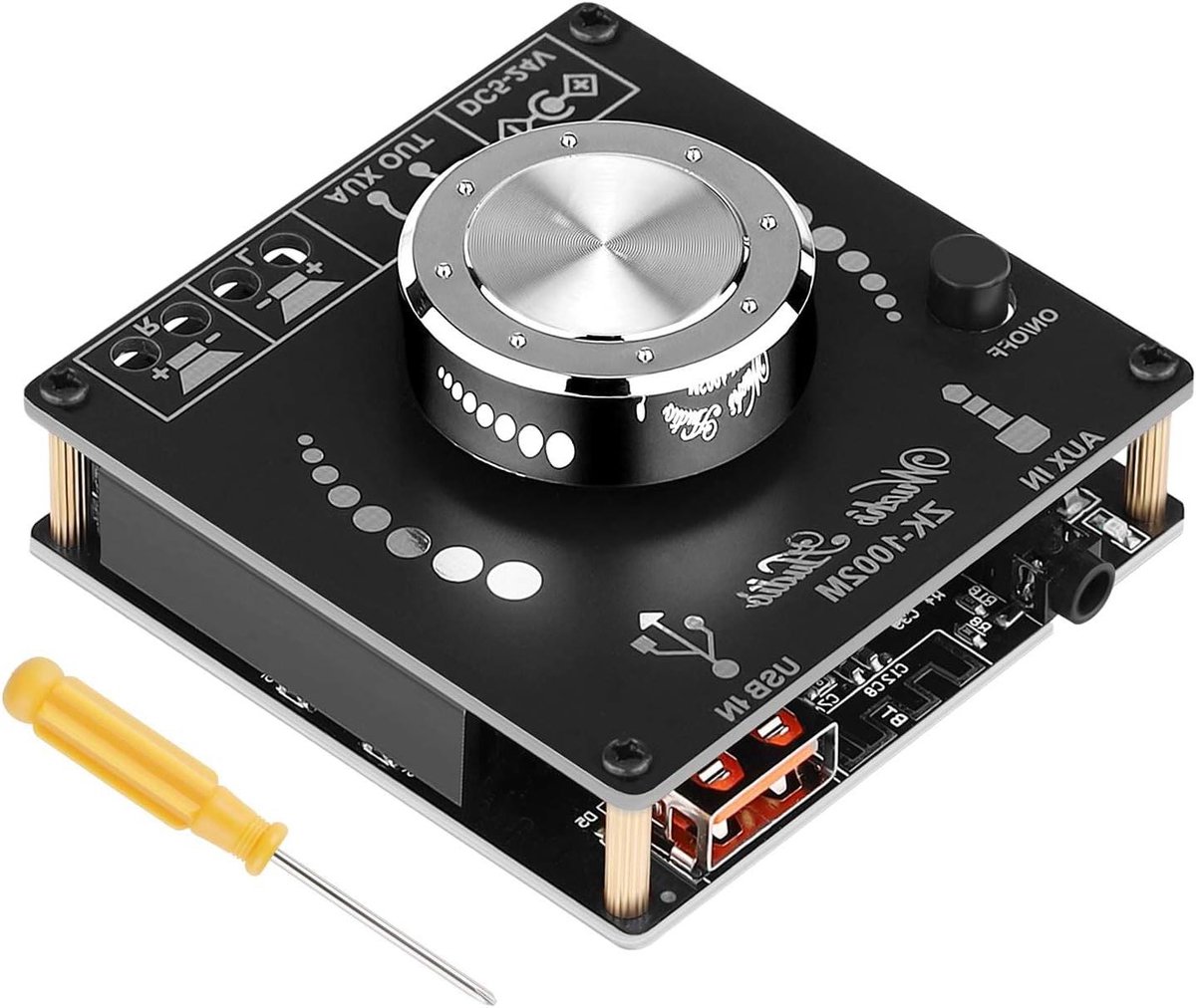 Stereo Bluetooth Versterker - Audio Versterker - Muziek Streamen - 2.0 Kanaal - 2 x 100 W - Zwart