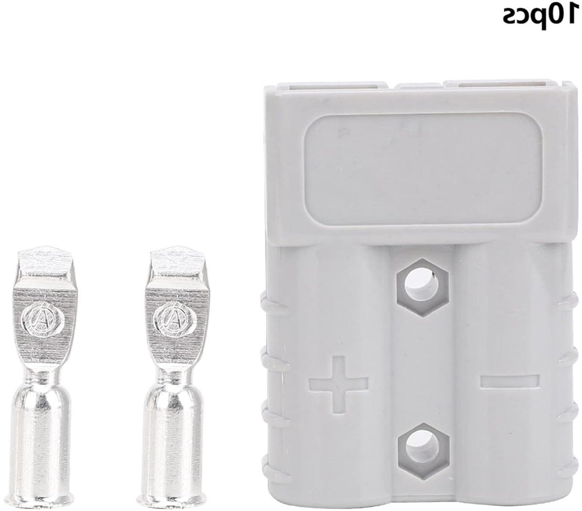 Batterijvoedingsconnector - Accu Connector - Stroom Verbinding - Slagvast Polycarbonaat - 16 mm AWG 6 - Grijs