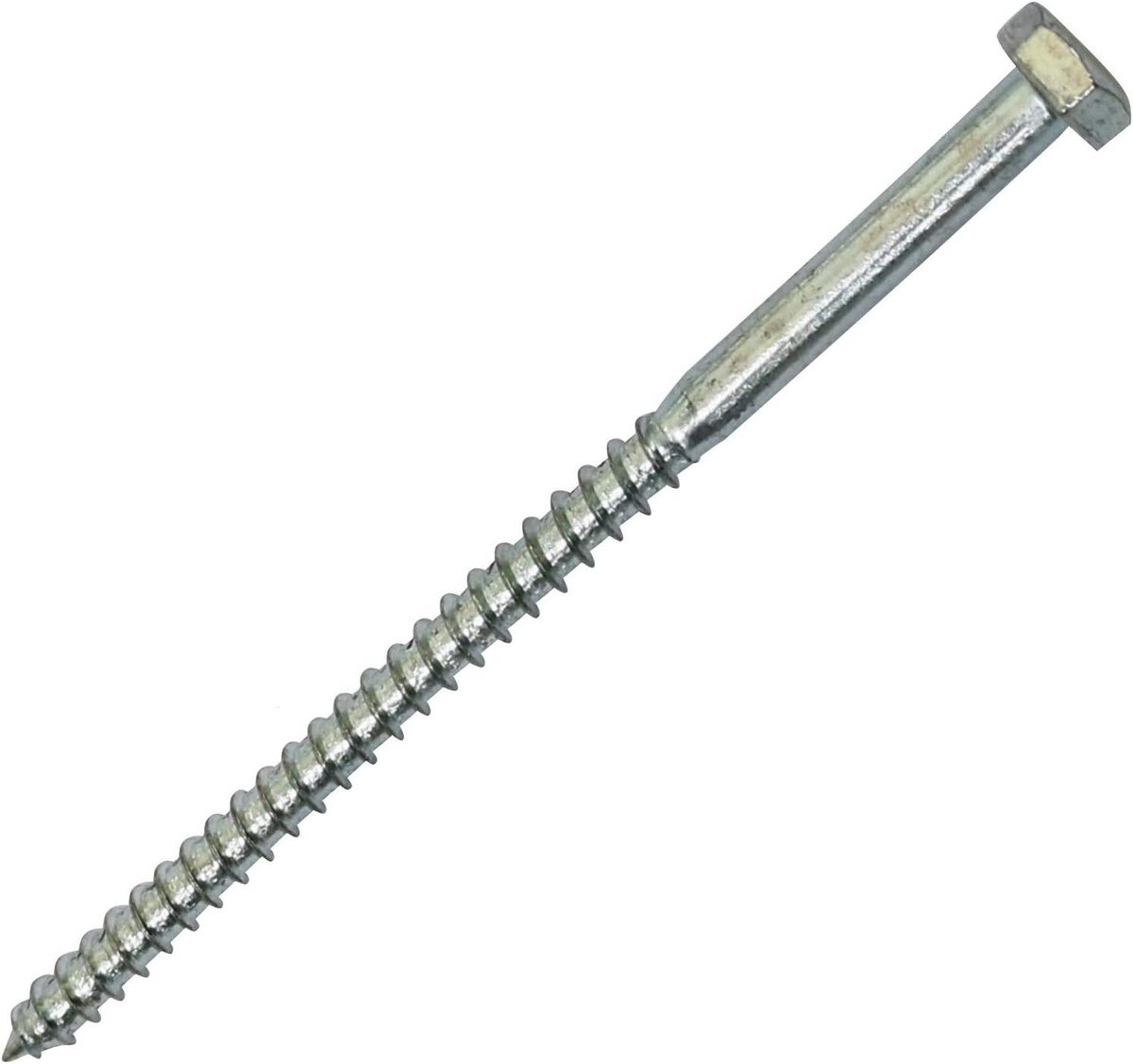 Zeskantbouten - Houtschroeven Lagbouten - Houtconstructie - Gedeeltelijk geschroefd - M8x140mm - Zilver