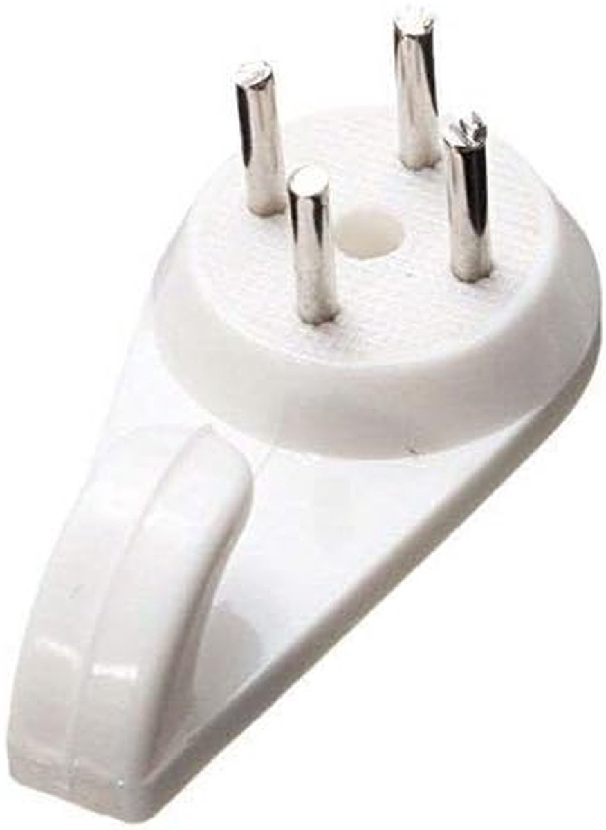 Eenvoudige Haken voor Gipsplaat en Harde Muur – 40mm Witte Ophanghaken