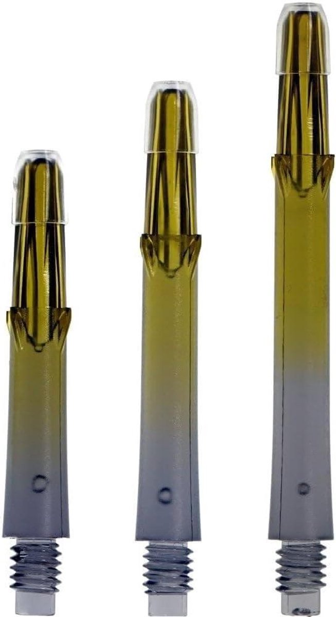 Dartshafts - Dartpijlen shafts - Darten - Geïntegreerde flight protectors - 19 cm - Zwart Geel