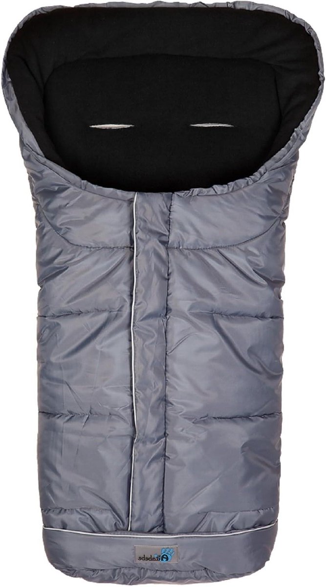 Wintervoetenzak - Babyzak Kinderwagen zak - Baby warm houden - Winddicht waterafstotend - 90 x 45 cm - Donkergrijs zwart