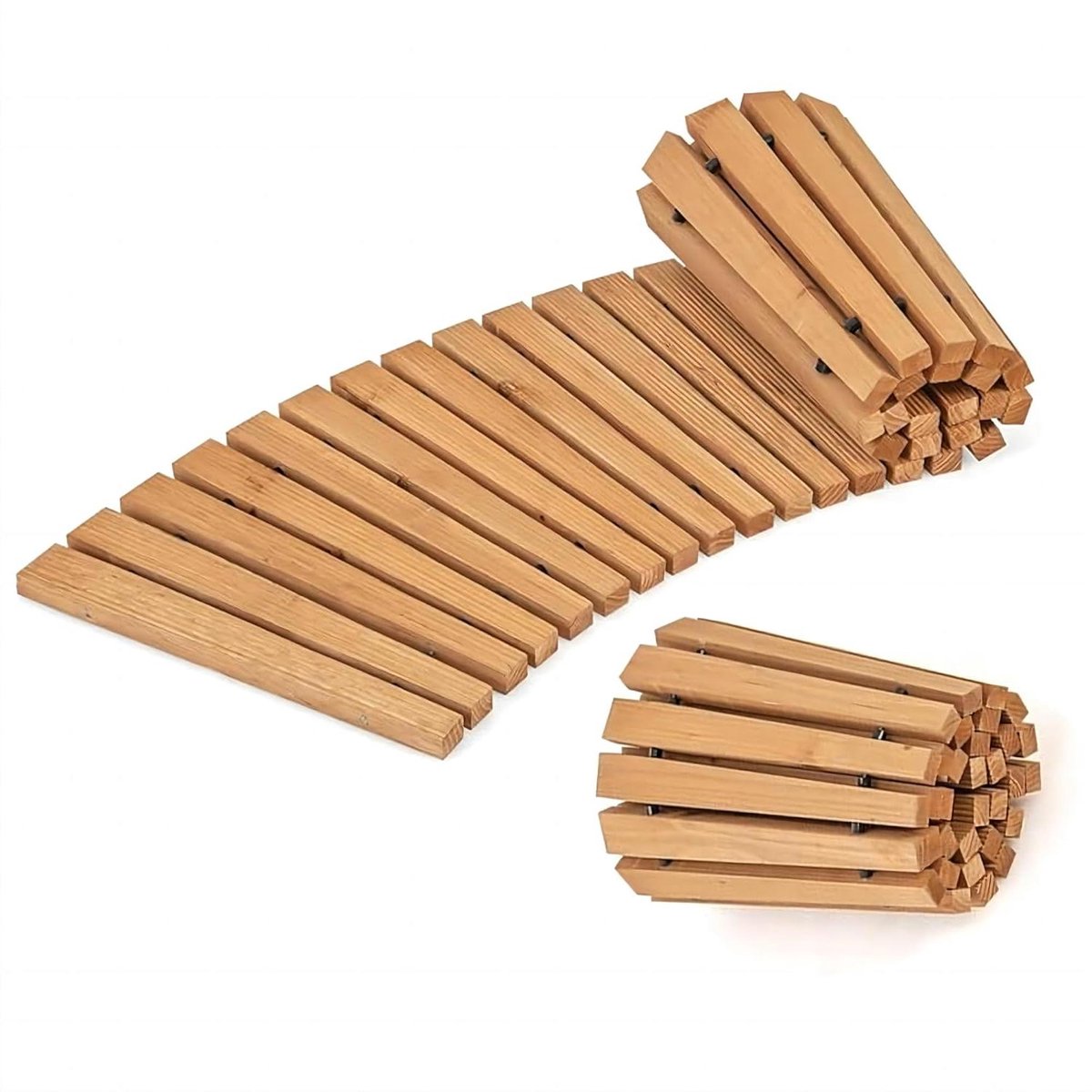 Houten Tuinpad - Houten Loopbrug - Buiten Decoratie - Weerbestendig - 180 cm - Natuurlijk Hout