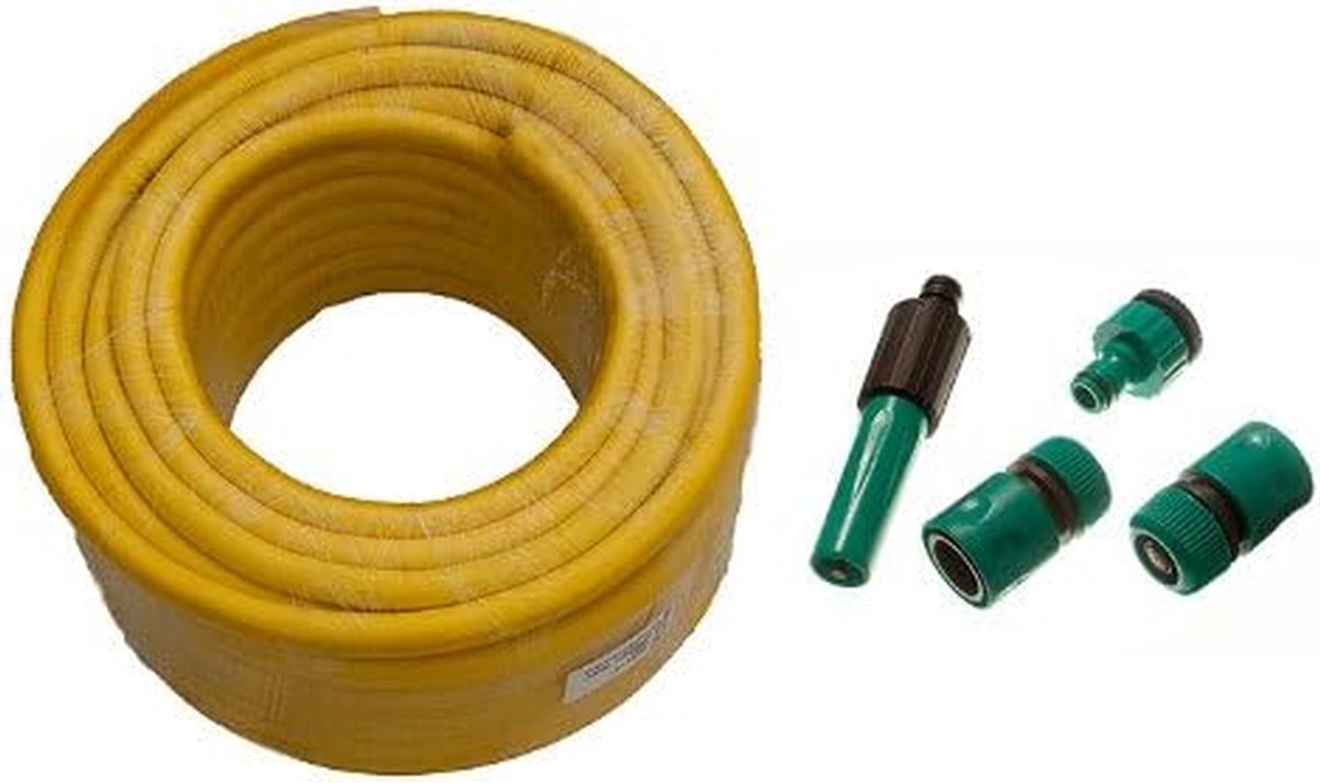 Tuinslang Pijp - Water Slang - Tuin Besproeien - Knikbestendig Materiaal - 60 Meter Lengte - Geel