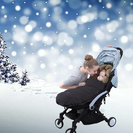 Baby Voetenzak - Winterwikkeldeken Pramen - Baby Warm Houden - Waterdicht Winddicht - 100 x 48 cm - Roze — afbeelding 3