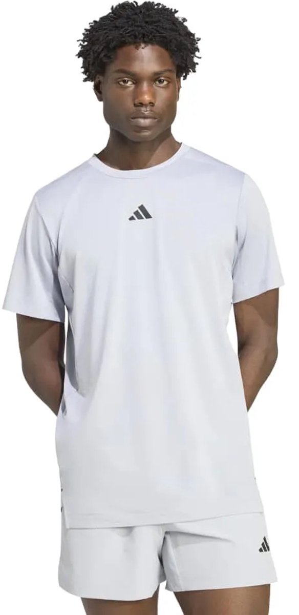 Adidas D4t Essentials T-shirt Met Korte Mouwen Man Zilver