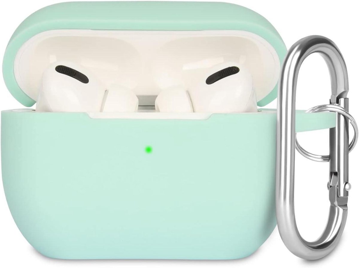 Airpods Pro Beschermhoes - Siliconen Hoesje Karabijnhaak Hoes - Bescherming Dagelijks Gebruik - Zichtbare LED Voorkant