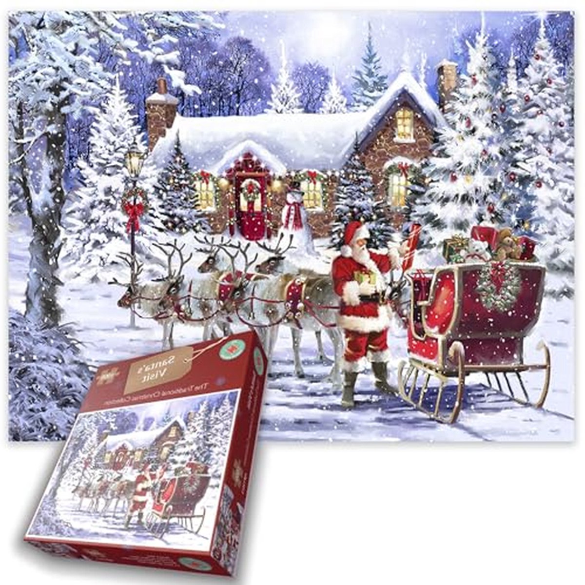 Legpuzzel - Kerst Puzzel - Ontspanning Thuis - Planeetbewuste Verpakking - 1000 Stukjes - Winterse Kleuren