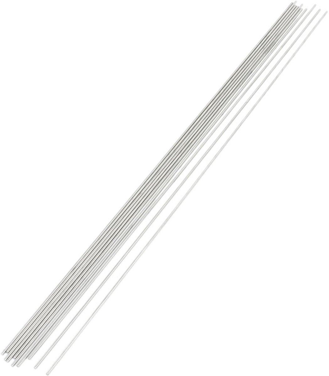 sourcingmap 10Pcs DIY RC Model Rvs Circulaire Ronde Staaf Bar 400mm x 2mm