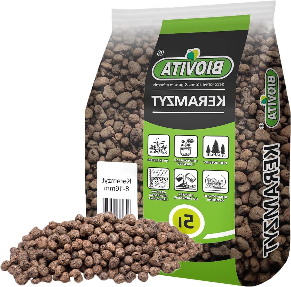 Kleigranulaat Drainage - Tongranulaat Kamerplanten - Planten Verzorgen - Optimale Waterafvoer - 8-16 mm 5L - Bruin