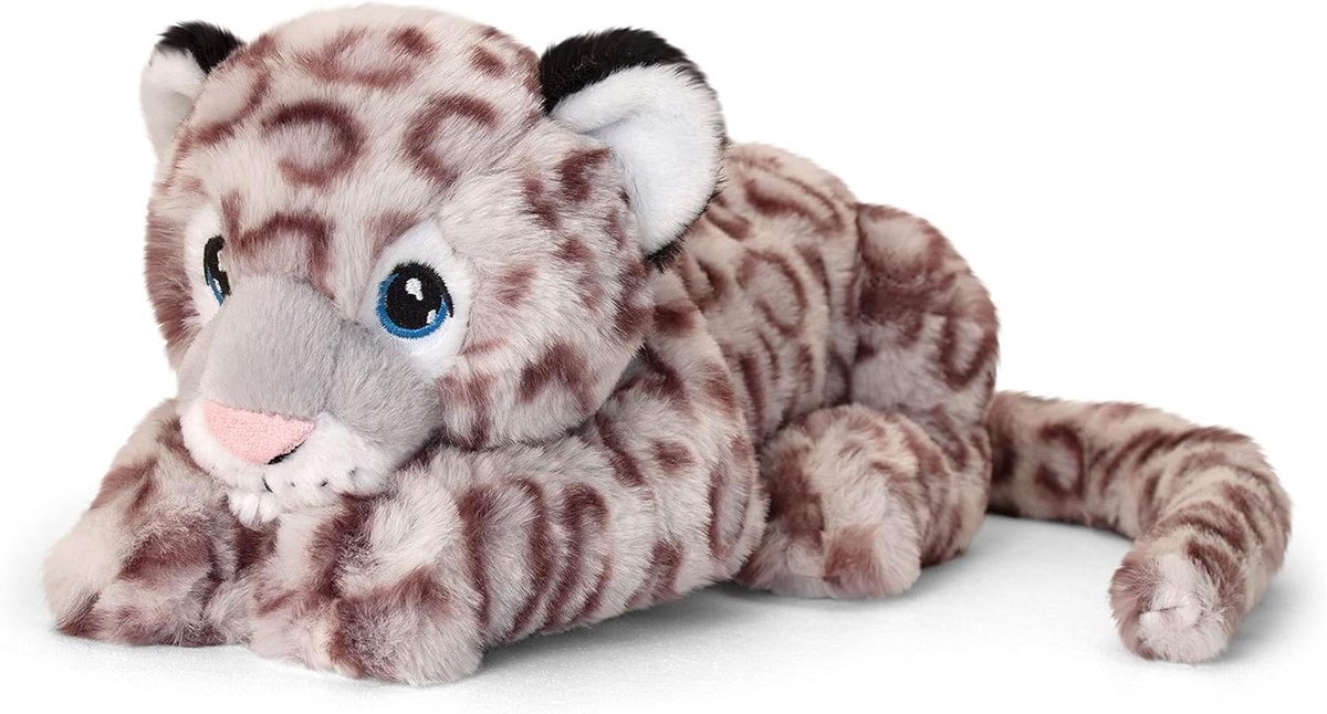 Zachte Luipaard Knuffel - Pluche Dier Speelgoed - Knuffelen en Spelen - Gemaakt van Gerecycled Materiaal - 25 cm - Multicolor