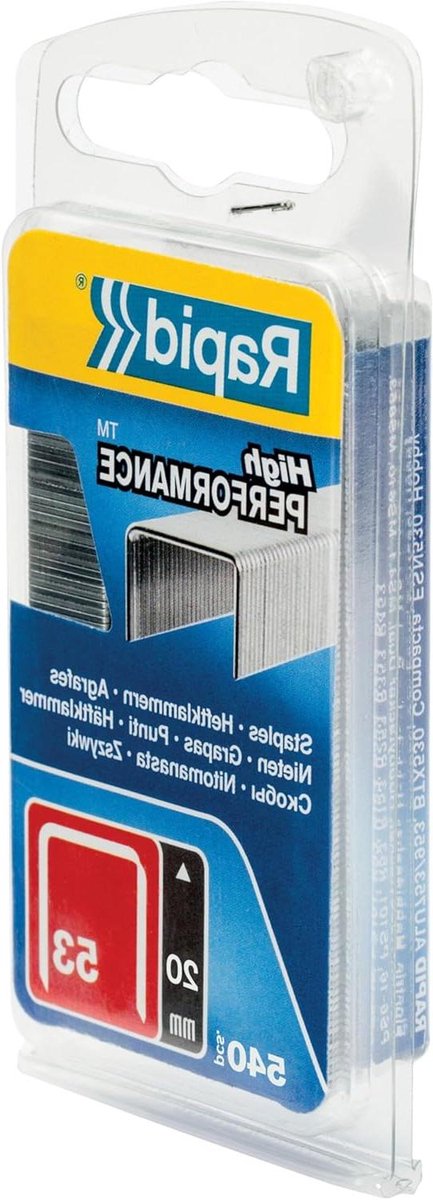 Tacker nieten - Fine wire clips - Textiel bevestigen - 20 mm lengte - 540 stuks - Metaal