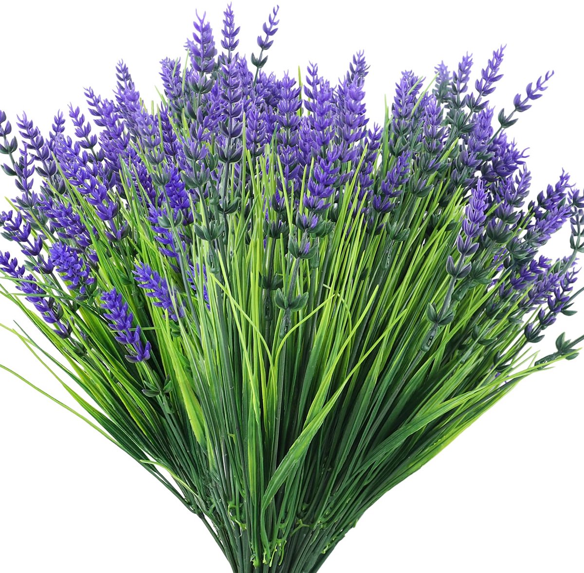Kunstmatige weerbestendige planten voor buiten, kunstmatige lavendeldecoratie voor balkon, tuin, bloembak, bloempot, binnenplaats (paars)