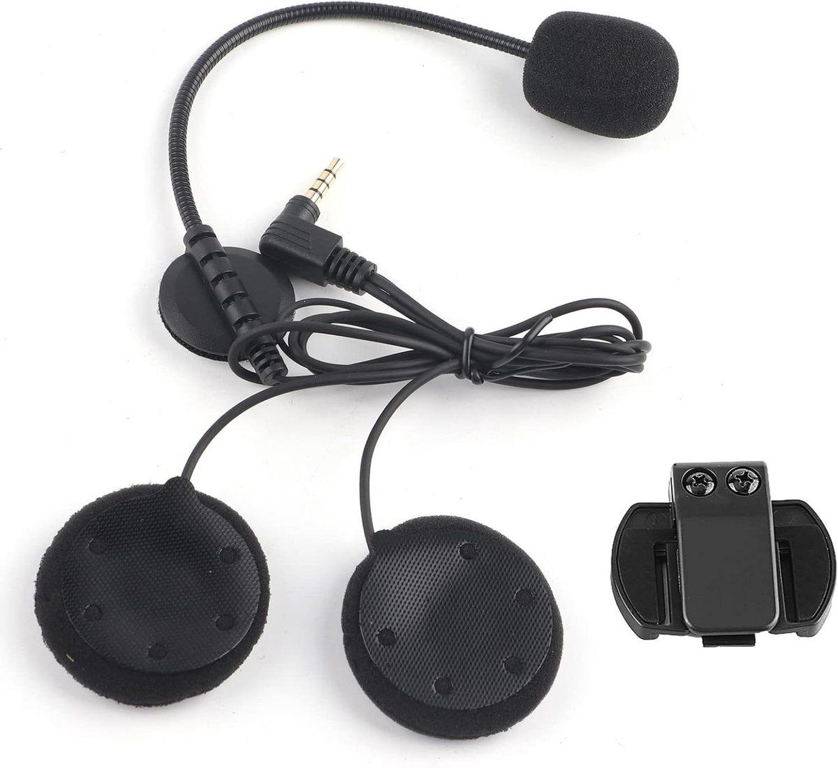 Bluetooth Headset - Helm Microfoon - Motorhelm Communicatie - Ruisonderdrukkende Microfoon - 11 x 10 x 3 cm - Zwart