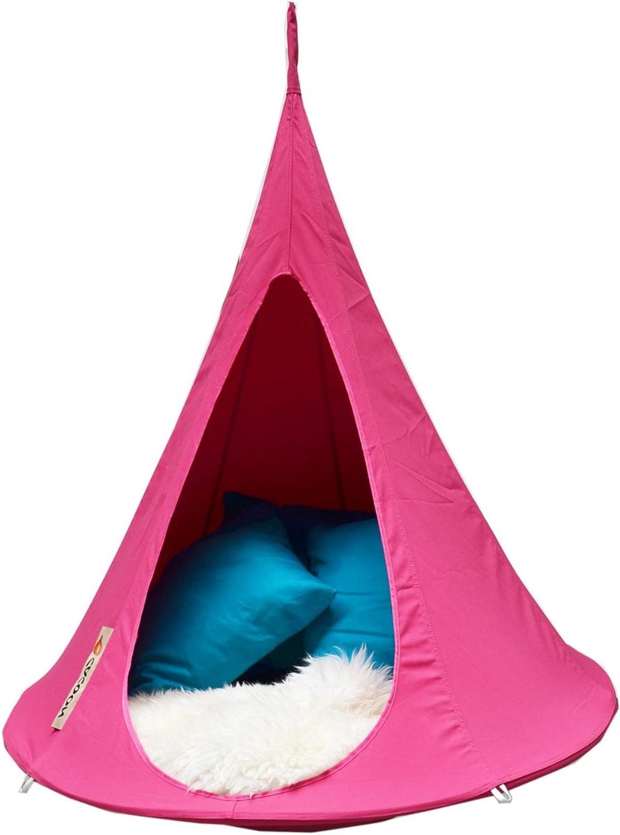 Hangend Nest - Schommelstoel - Ontspannen Zitten - Sterke Polyester - 1.2 Meter Diameter - Fuchsia
