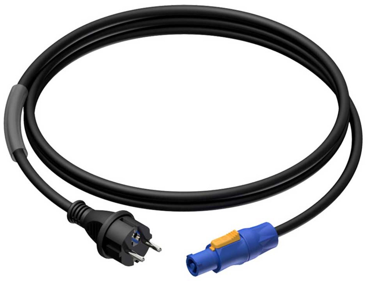 Procab PRP432/3 Stroomkabel Schuko naar Powercon 3 Meter