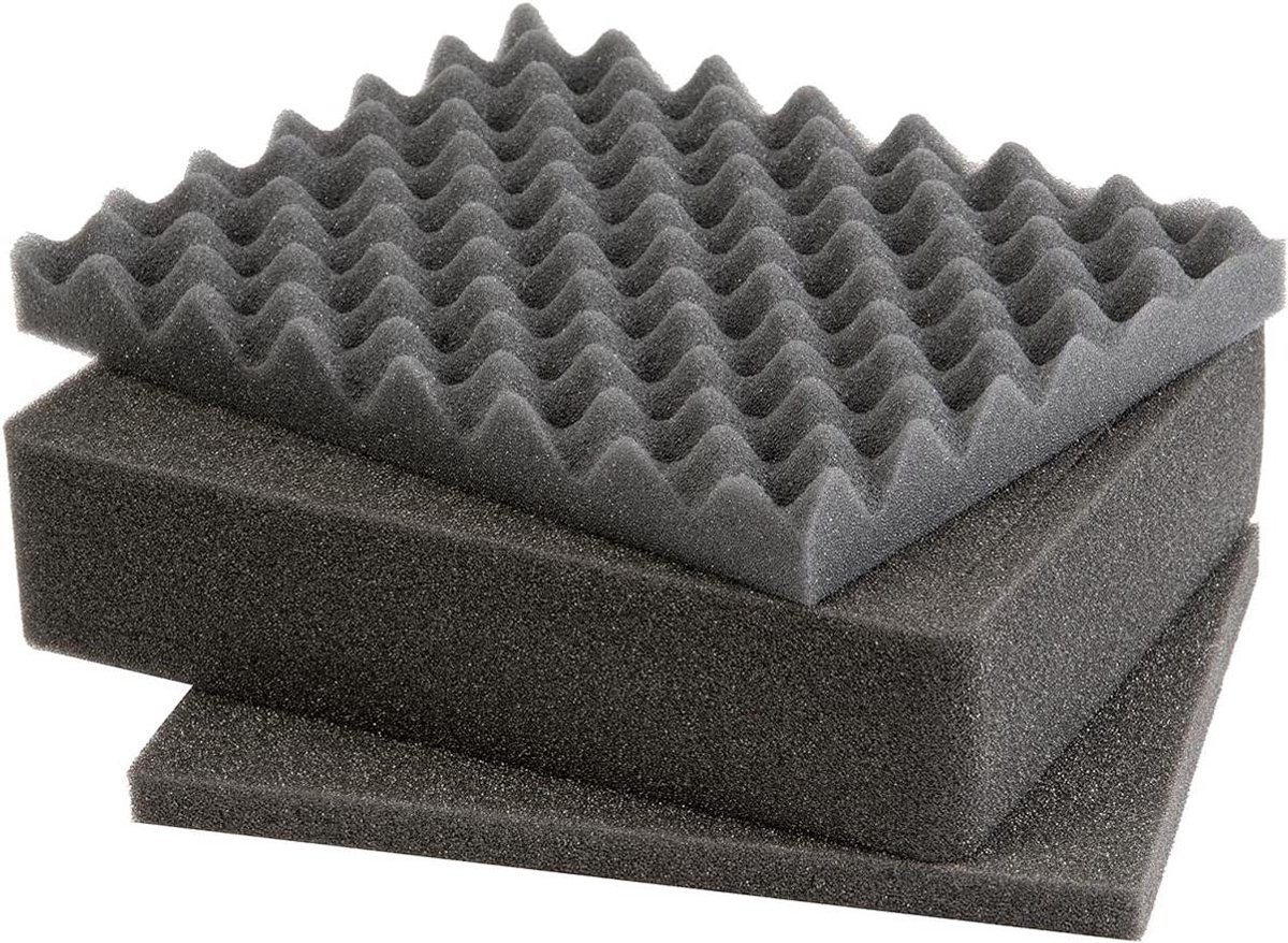 Foam Set - Beschermend Schuim - Apparatuur Beschermen - Zelf Aanpasbaar - 28.5 x 25.5 x 13.5 cm - Zwart