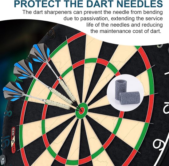 Set van 6 Ronde Potloodslijpers voor Darts, Inclusief Dartpunten en Accessoires, Duurzame Slijpers voor Darts en Pijlen, Perfect voor Precisie en Gebruiksgemak van Merkloos — afbeelding 3