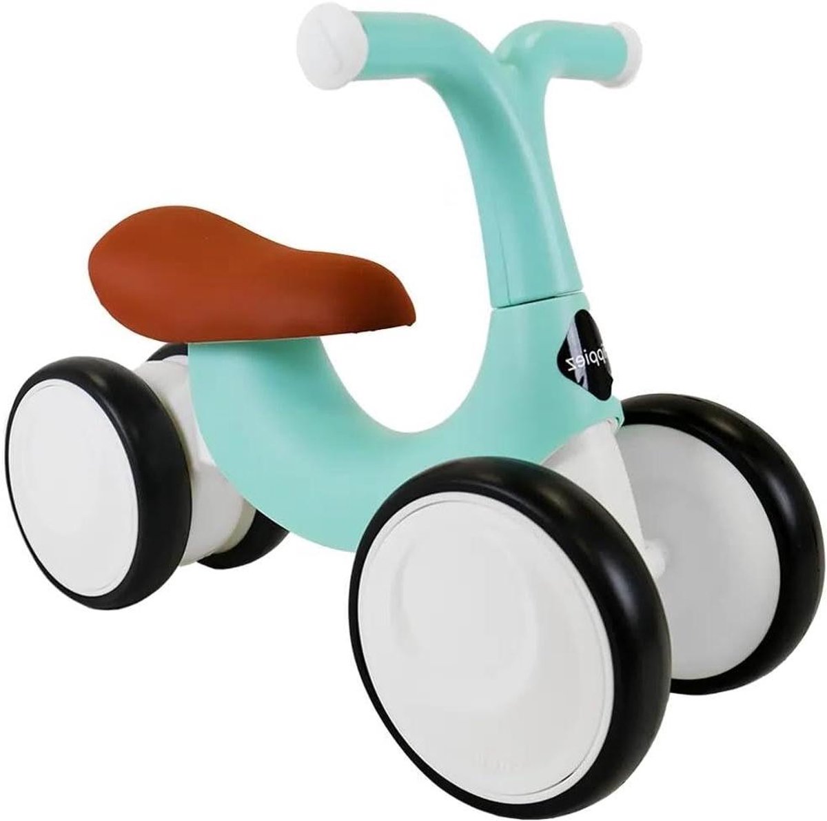 Loopfiets Vanaf 1 Jaar - Kinderloopfiets Balansfiets - Evenwicht Oefenen - Lage Instap Stuurbegrenzer - Zadelhoogte 25cm - Munt