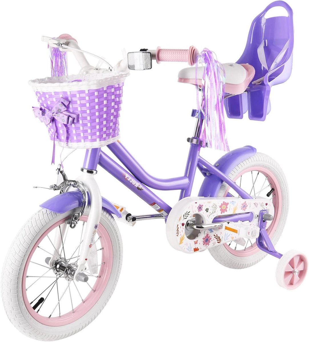 Kinderfiets - Kindersportfiets - Buiten Fietsen - Één Versnelling - 14 inch - Paars