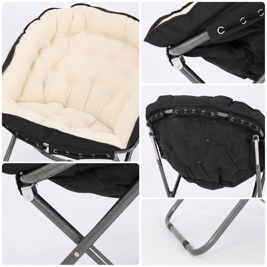 Ceruzo Moon Chair Opvouwbaar - Campingstoel - Loungestoel - Verstelbaar - Gevoerde Klapstoel van Ceruzo — afbeelding 2