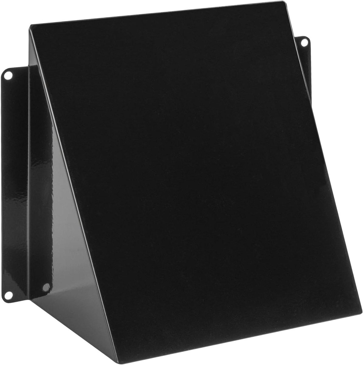 Ventilatierooster met Klep - Buitenrooster Metaal - Ventilatie Buiten - Regen en Winddicht - 150 x 150 mm - Zwart