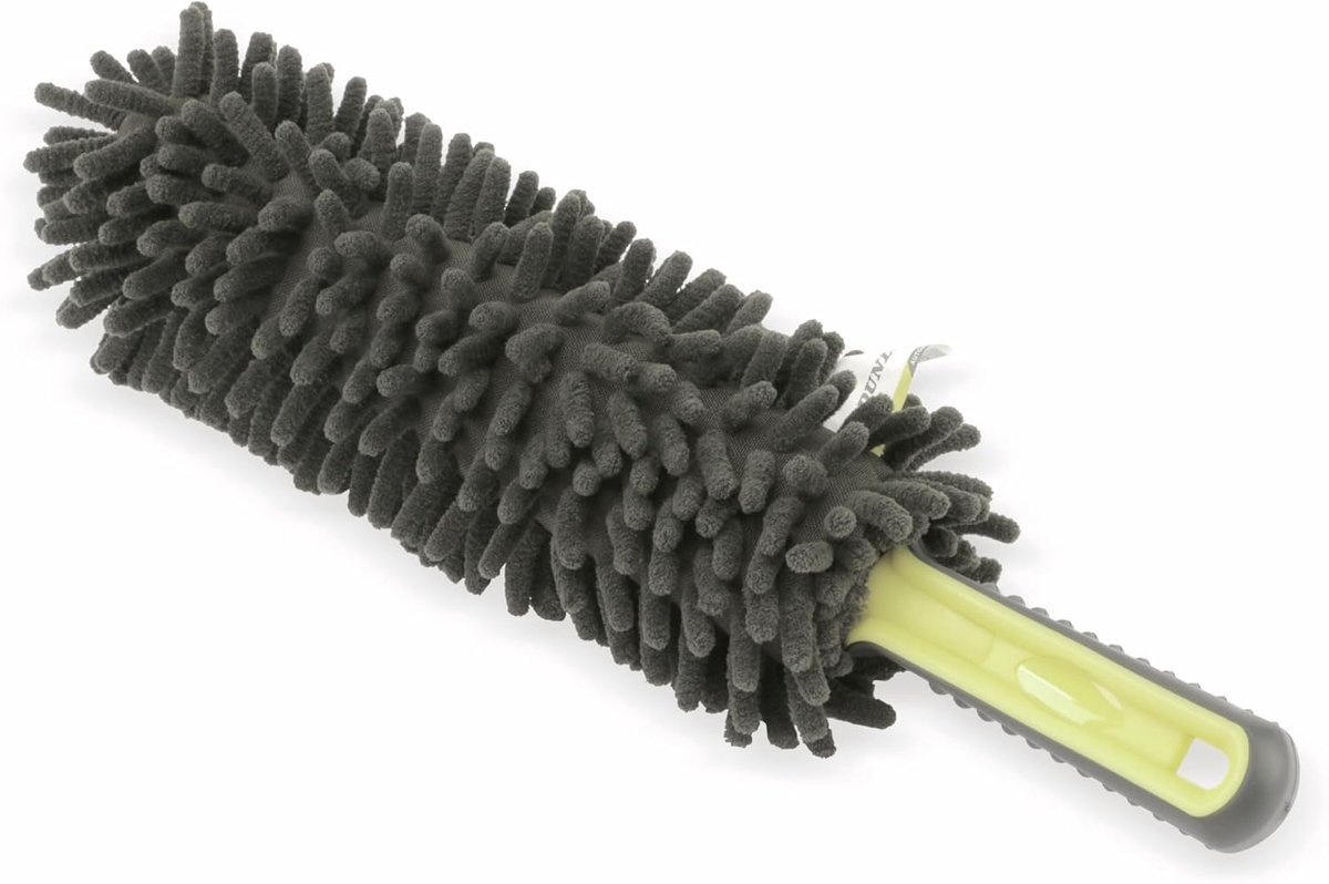 Velgenborstel - Autoborstel - Auto Onderhoud - Chenille Materiaal - 39 x 11 x 7.5 cm - Zwart