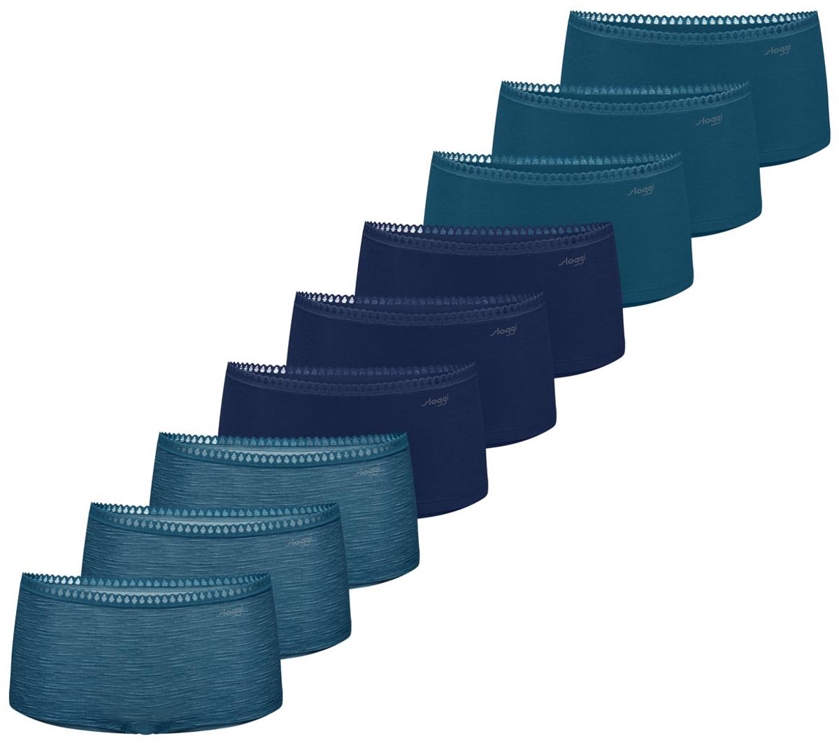 sloggi Dames shorts slip 9 pack GO Crush