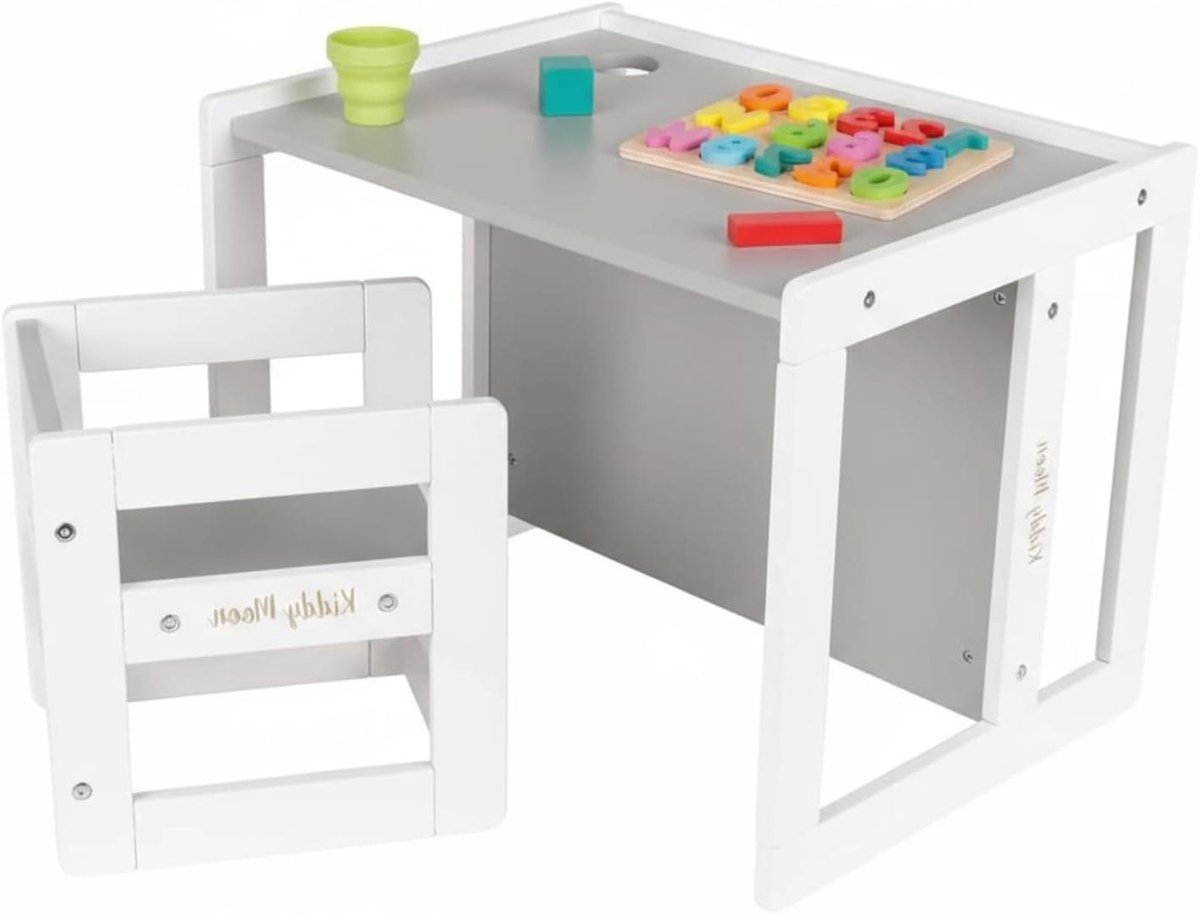 Kinder Tafel met Stoel - Kindertafel Leertafel - Spelen en Leren - Verstelbare Stoel
