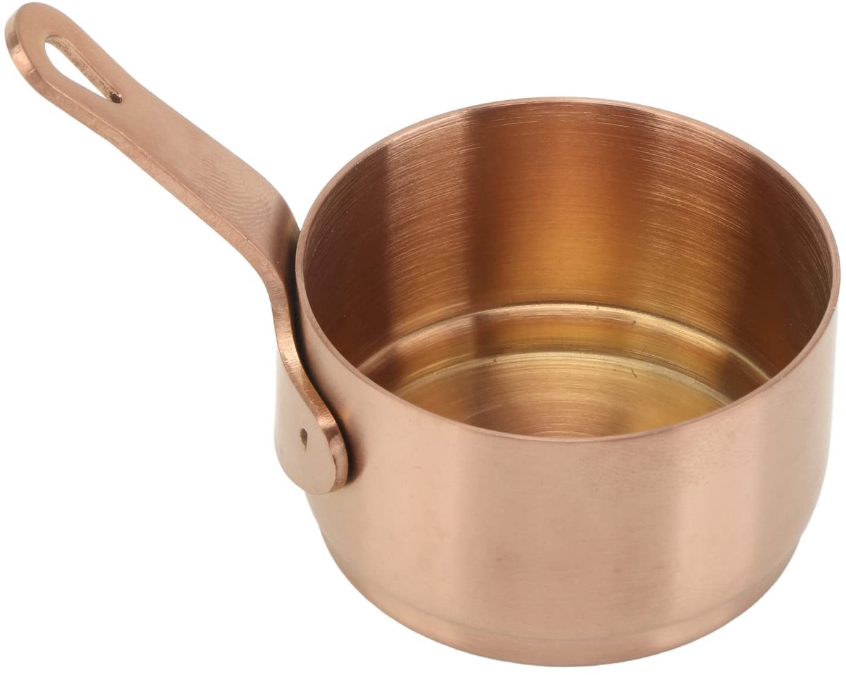 schotel met handvat, 4 stuks roestvrijstalen sausschotels dipkom set dip mini kommen specerij kopjes kleine sauskommen voor specerijen, roségoud (100 ml)